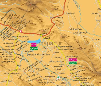 جدیدترین نقشه شهرستان اقلید