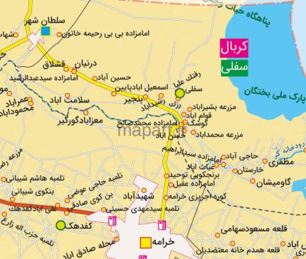 جدیدترین نقشه شهرستان خرامه