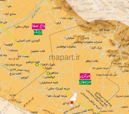 جدیدترین نقشه شهرستان سرچهان