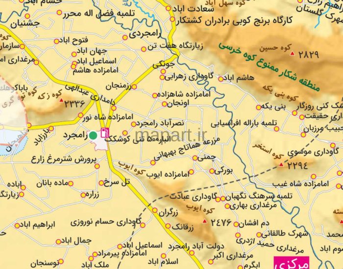 نقشه شهرستان مرودشت - تصویر 2