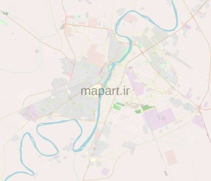 نقشه gis شهر اهواز