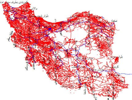 شیپ فایل راههای ایران
