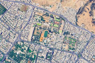عکس ماهواره ای باغ تخت شیراز