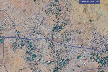 تصویر ماهواره شهر بومهن