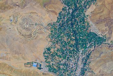عکس ماهواره ای شهر دماوند