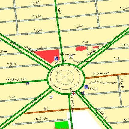 فایل رقومی معابر شهر صالحیه و شهر گلستان تهران