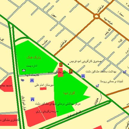 فایل رقومی معابر شهر مشکین دشت استان البرز