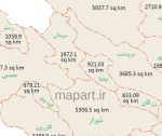 مساحت شهرستانهای فارس