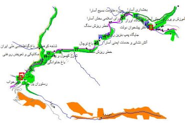 نقشه gis شهر آسارا