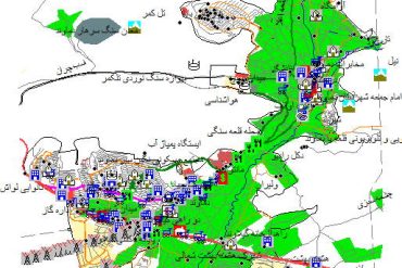 نقشه gis شهر دماوند