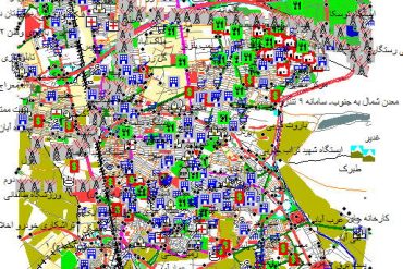 نقشه gis شهر ری