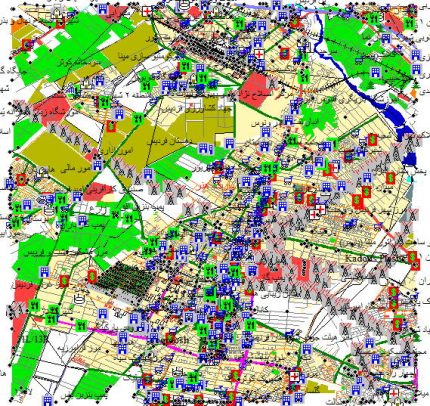 نقشه gis شهر فردیس