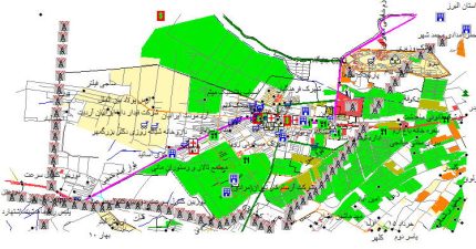 نقشه gis شهر ماهدشت