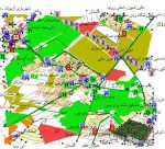 نقشه gis شهر مشکین دشت