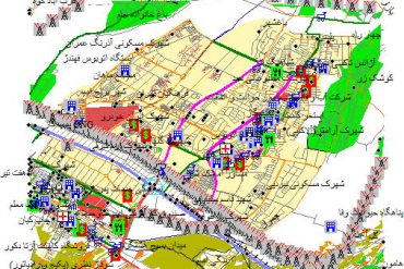 نقشه gis شهر مهستان