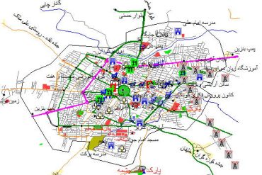 نقشه gis شهر نقده