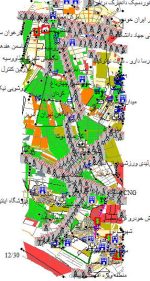 نقشه gis شهر چهارباغ
