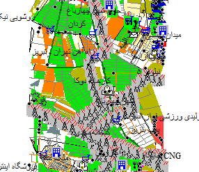 نقشه gis شهر چهارباغ