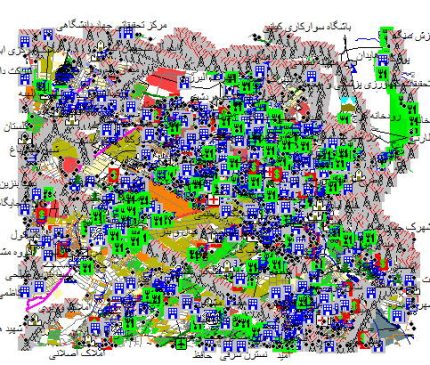 نقشه gis شهر کرج