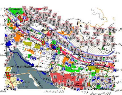 نقشه gis شهر گرمدره