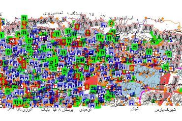 نقشه gis منطقه 1 تهران