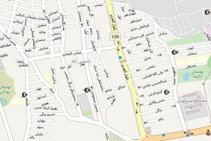 نقشه pdf منطقه ۱۸ شهرداری تهران