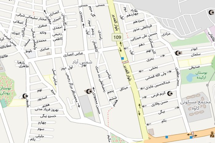 نقشه pdf منطقه ۱۸ شهرداری تهران