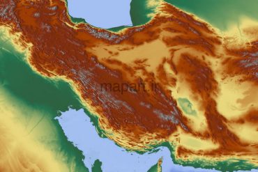 نقشه ارتفاعات ایران