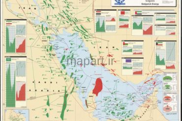 نقشه انرژی خلیج فارس 1993 میلادی