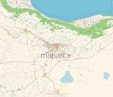 نقشه ایران MAPNIK OSM با بزرگنمایی 11