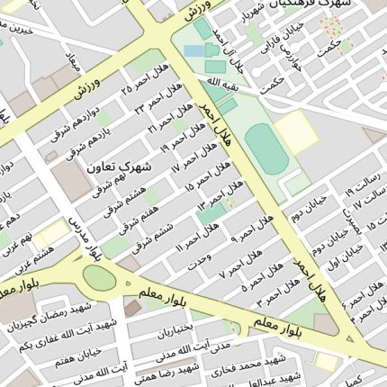 نقشه با کیفیت شهر سمنان