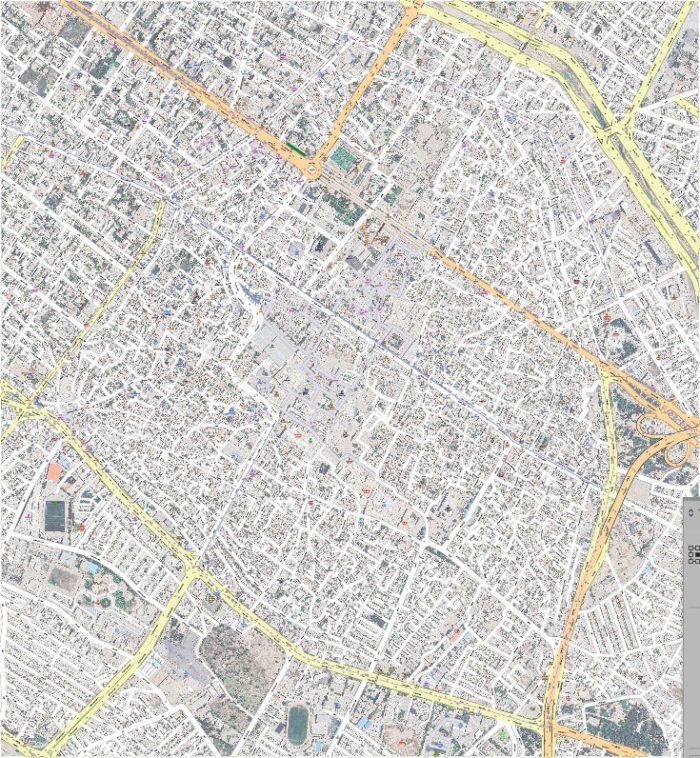 نقشه با کیفیت منطقه 8 شهرداری شیراز