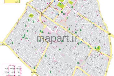 نقشه بافت قدیم شیراز