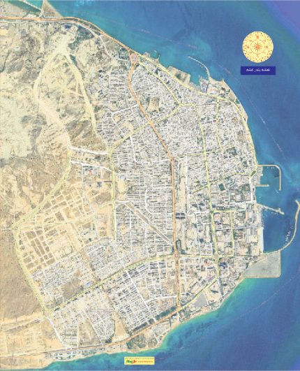نقشه بندر قشم با تصویر ماهواره