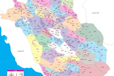 نقشه تقسیمات استان فارس 1403
