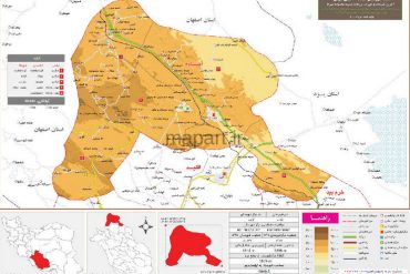 نقشه تقسیمات شهرستان آباده