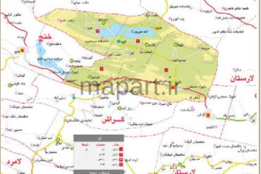 نقشه تقسیمات شهرستان اوز