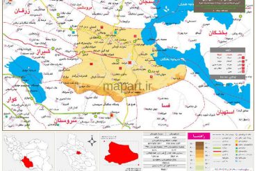 نقشه تقسیمات شهرستان خرامه