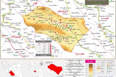 نقشه تقسیمات شهرستان خفر