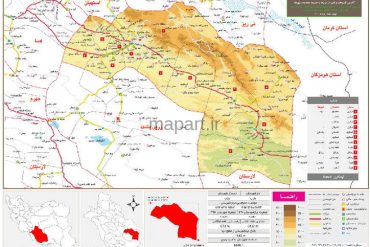 نقشه تقسیمات شهرستان داراب