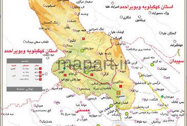 نقشه تقسیمات شهرستان رستم