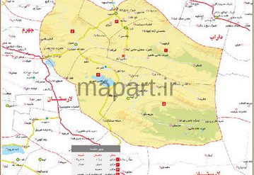 نقشه تقسیمات شهرستان زرین دشت
