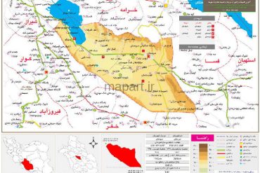 نقشه تقسیمات شهرستان سروستان