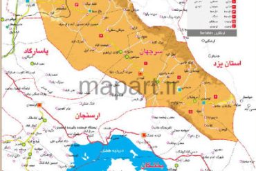 نقشه تقسیمات شهرستان سرچهان