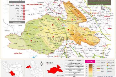 نقشه تقسیمات شهرستان ممسنی