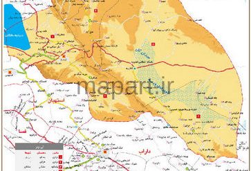 نقشه تقسیمات شهرستان نی ریز