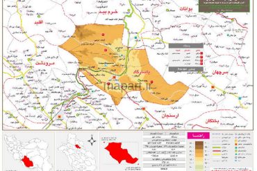 نقشه تقسیمات شهرستان پاسارگاد