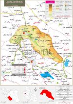 نقشه تقسیمات شهرستان کوه چنار