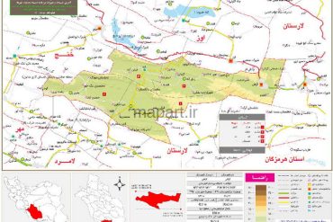 نقشه تقسیمات شهرستان گراش