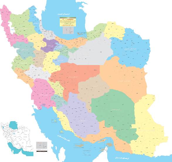 نقشه تقسیمات کشوری ایران 1402 نقشه تقسیمات کشوری ایران 1402